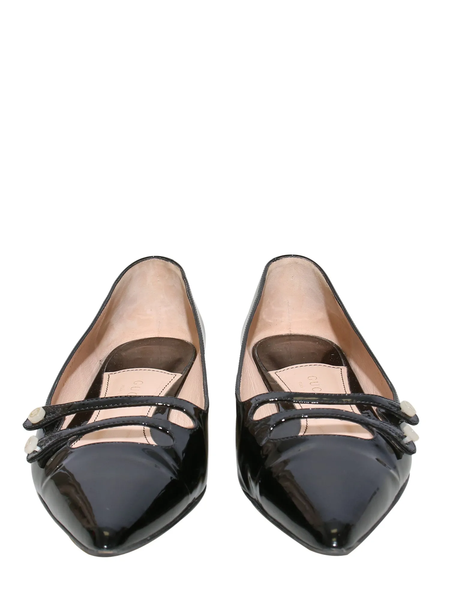 Aneta Patent Leather Pointed-Toe Flats