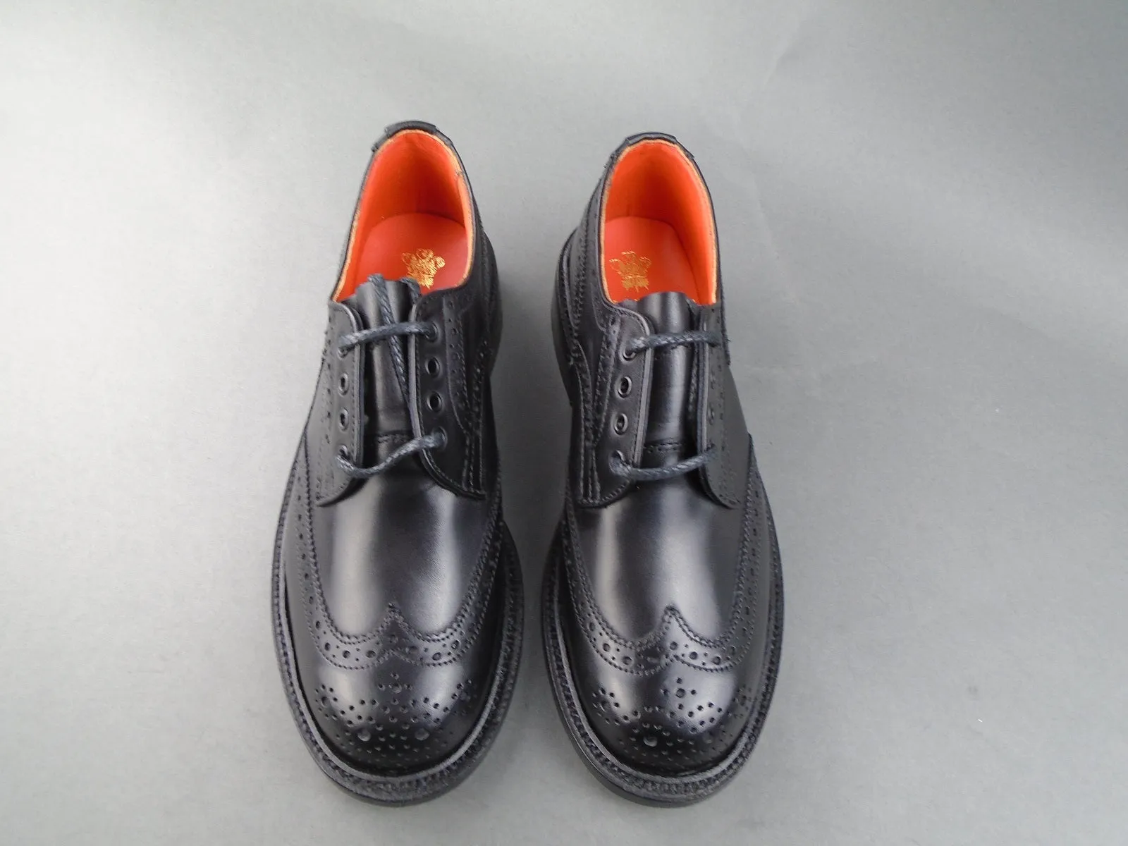 Anne Ladies Brogue Shoe - Black Calf
