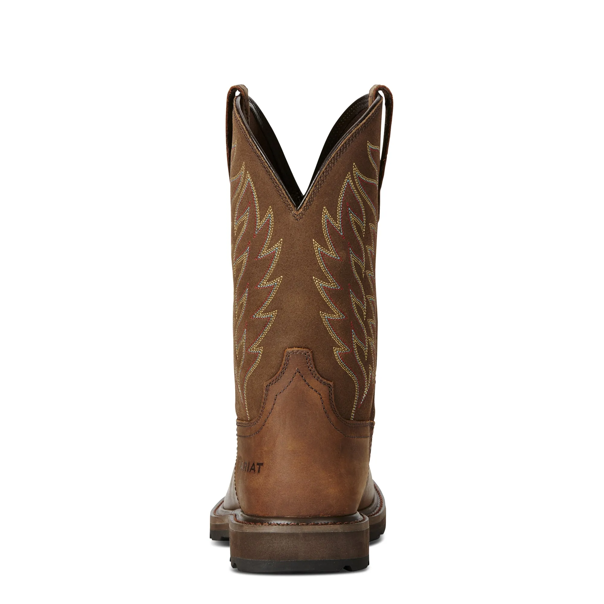 Ariat Groundbreaker Brown Wide Square Toe Steel Toe Work Boot