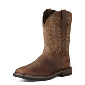Ariat Groundbreaker Brown Wide Square Toe Steel Toe Work Boot