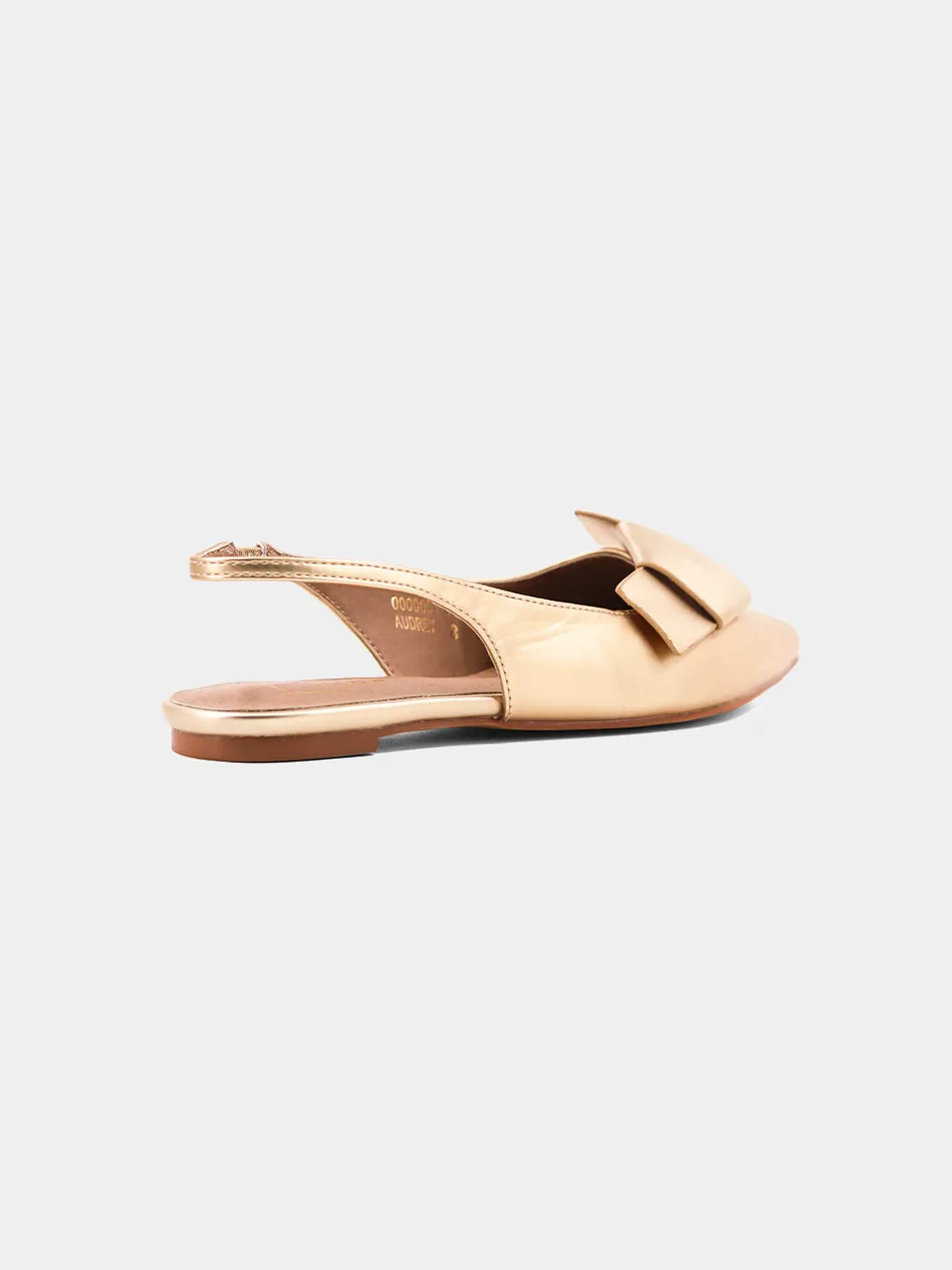 Audrey Slingback Flats in Gold
