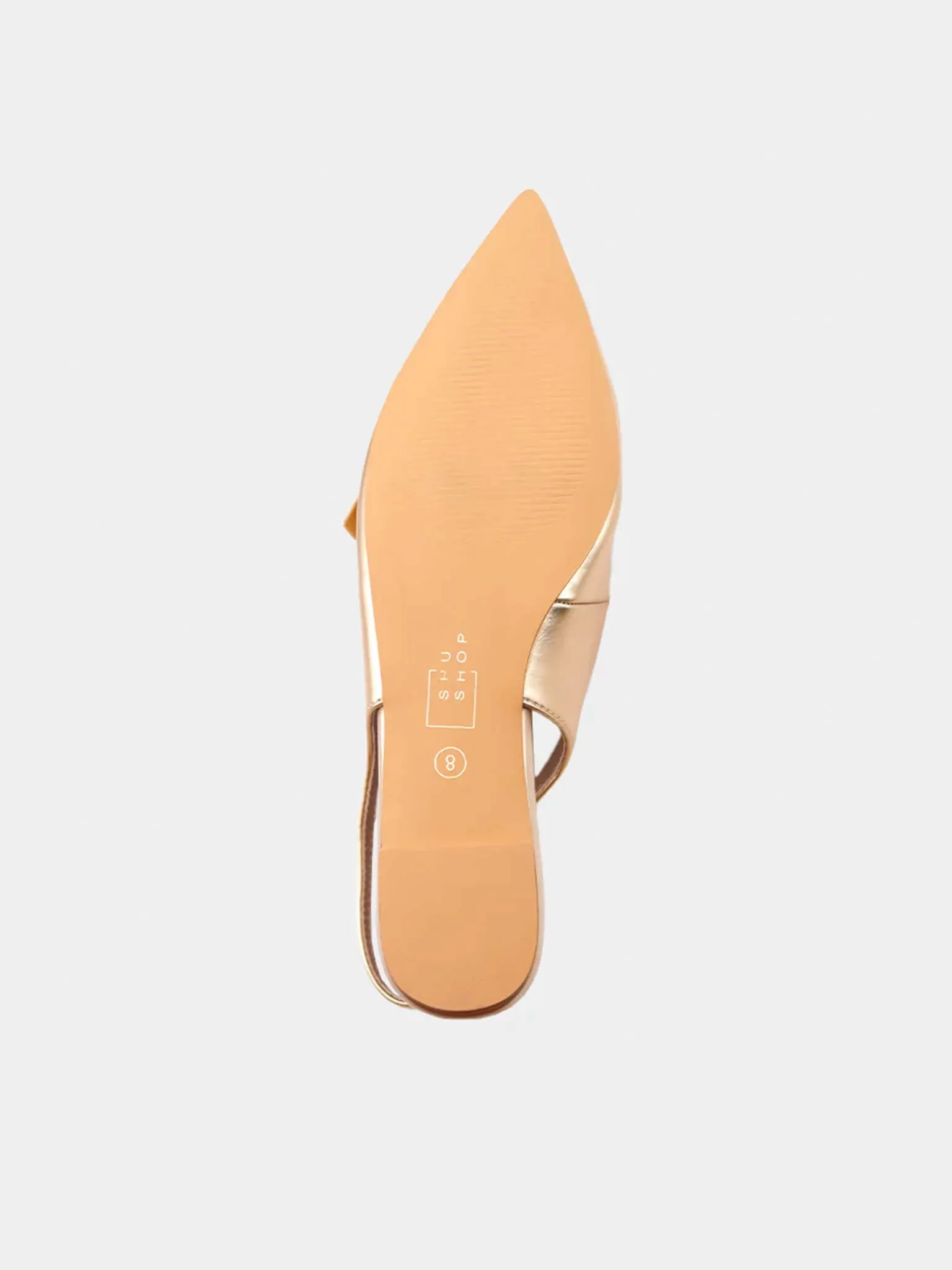 Audrey Slingback Flats in Gold
