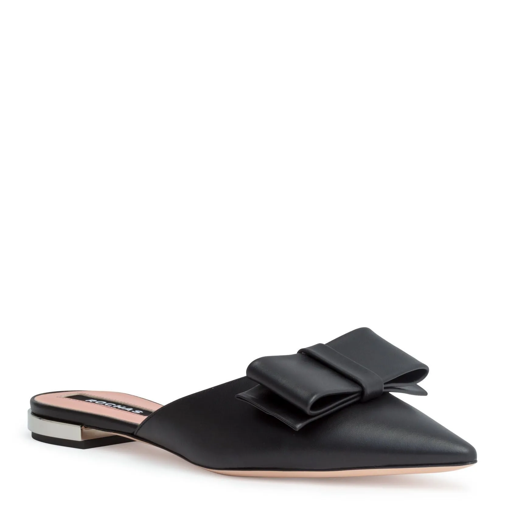 Black 10 mule flats