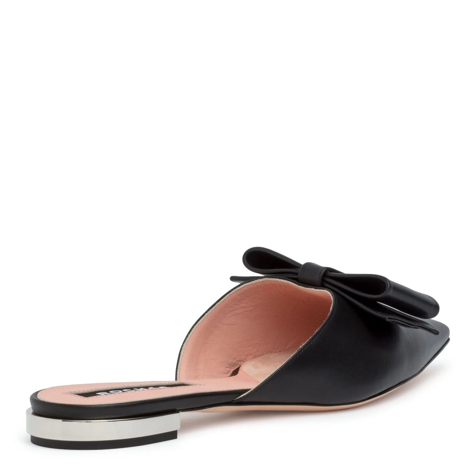 Black 10 mule flats