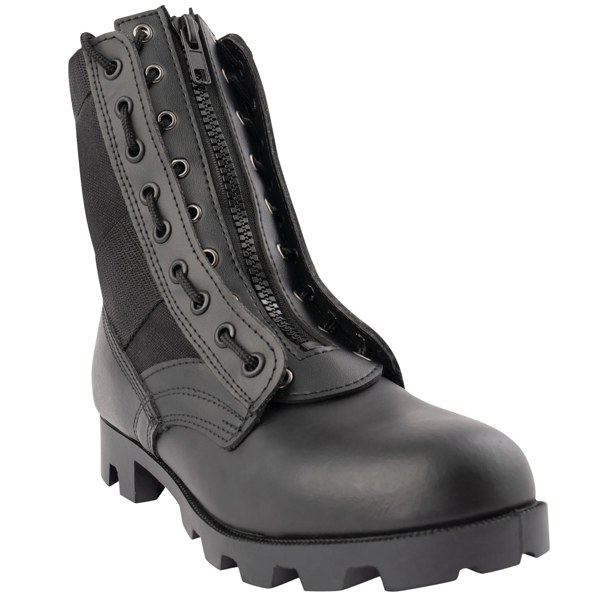 Black - GI Type Zipper Boot Lace Set