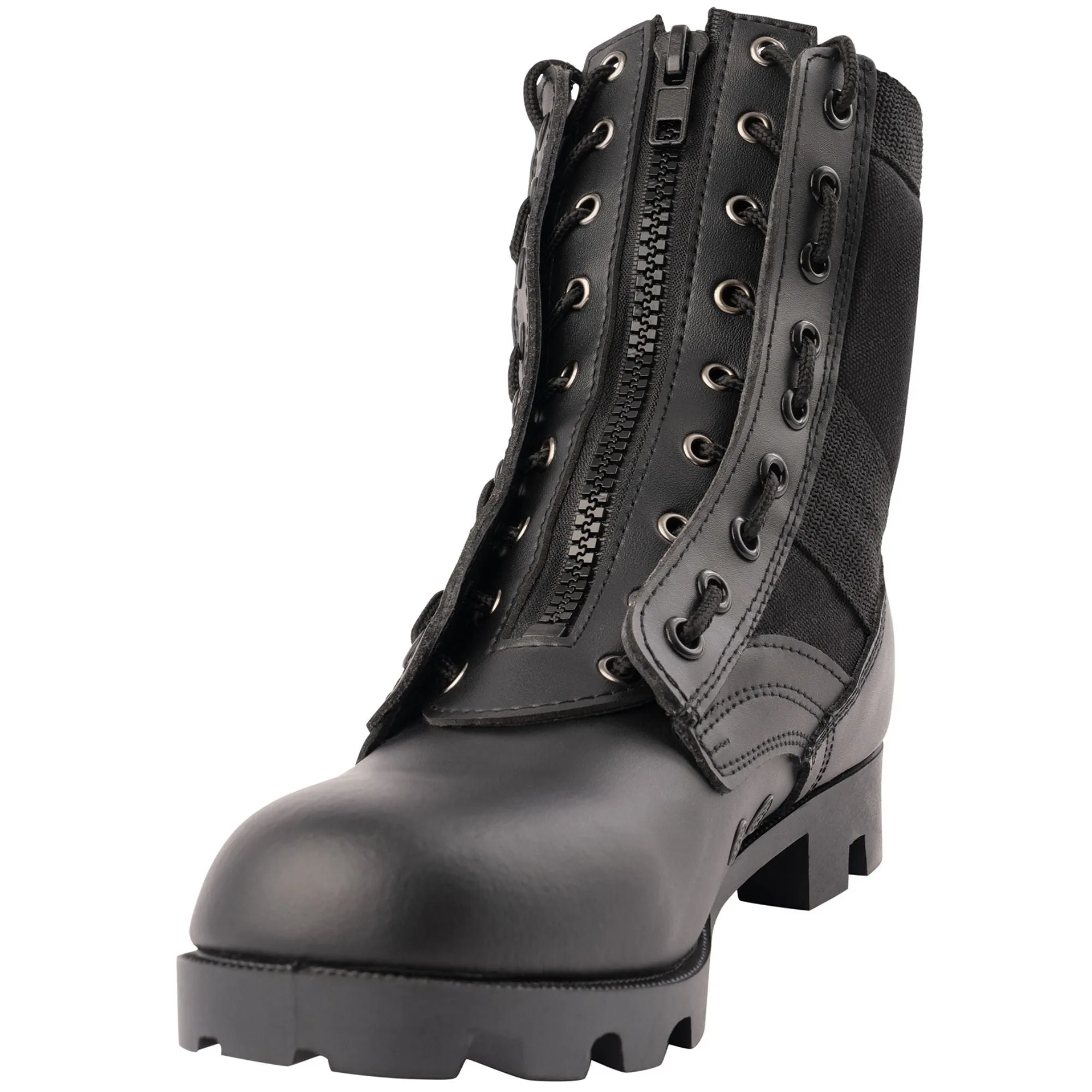 Black - GI Type Zipper Boot Lace Set