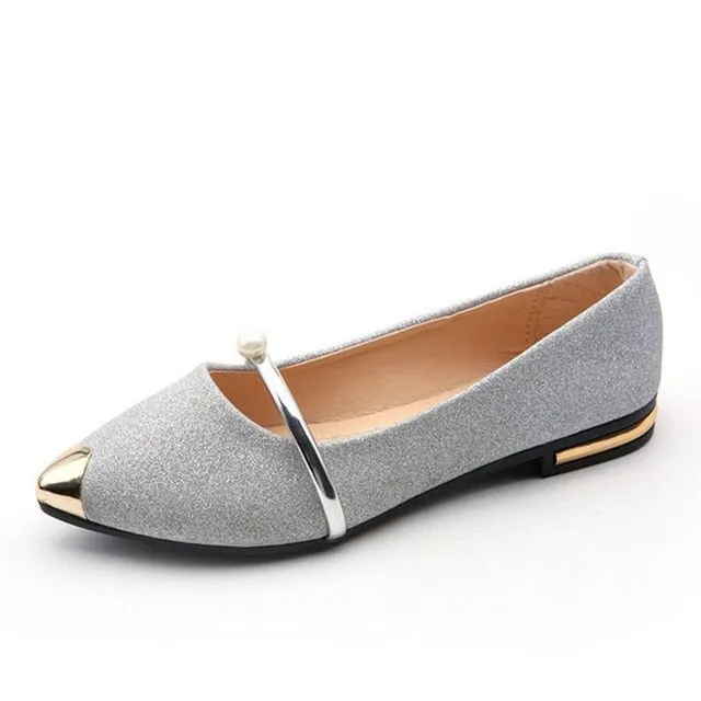 Bling Style Women Flats 2020 Spring Summer Flat Shoes Woman Pointed Toe Slip On Fashion Loafers Female Casual Lazy Shoe Footwear