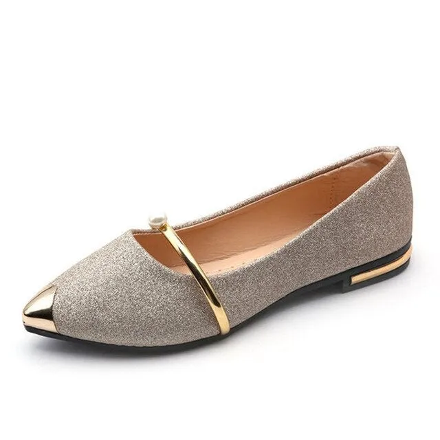Bling Style Women Flats 2020 Spring Summer Flat Shoes Woman Pointed Toe Slip On Fashion Loafers Female Casual Lazy Shoe Footwear