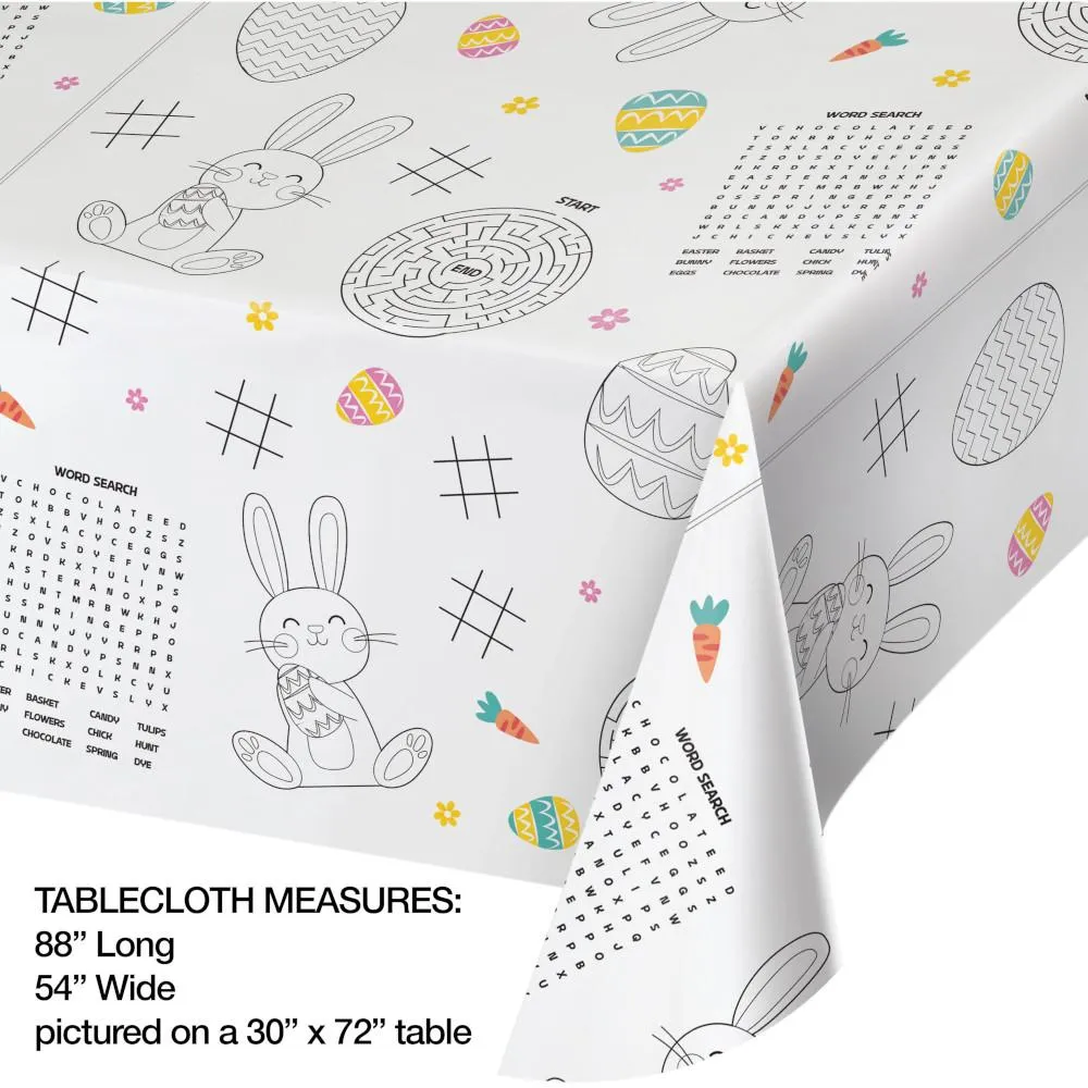 Bulk Kids Easter Activity Paper Table Covers (12 per Case)