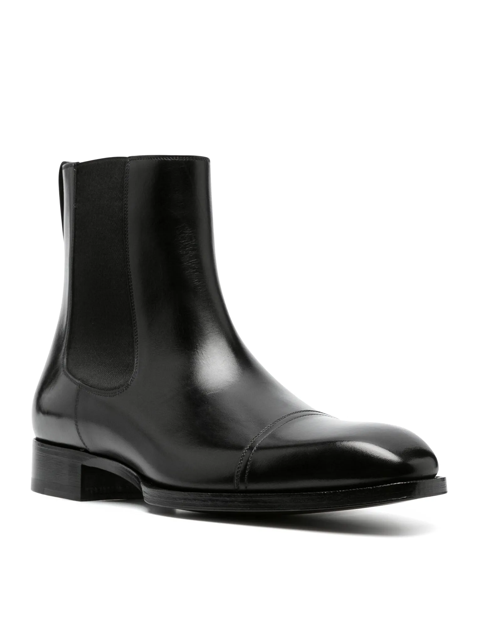 BURNISHED LEATHER ANKLE BOOTS