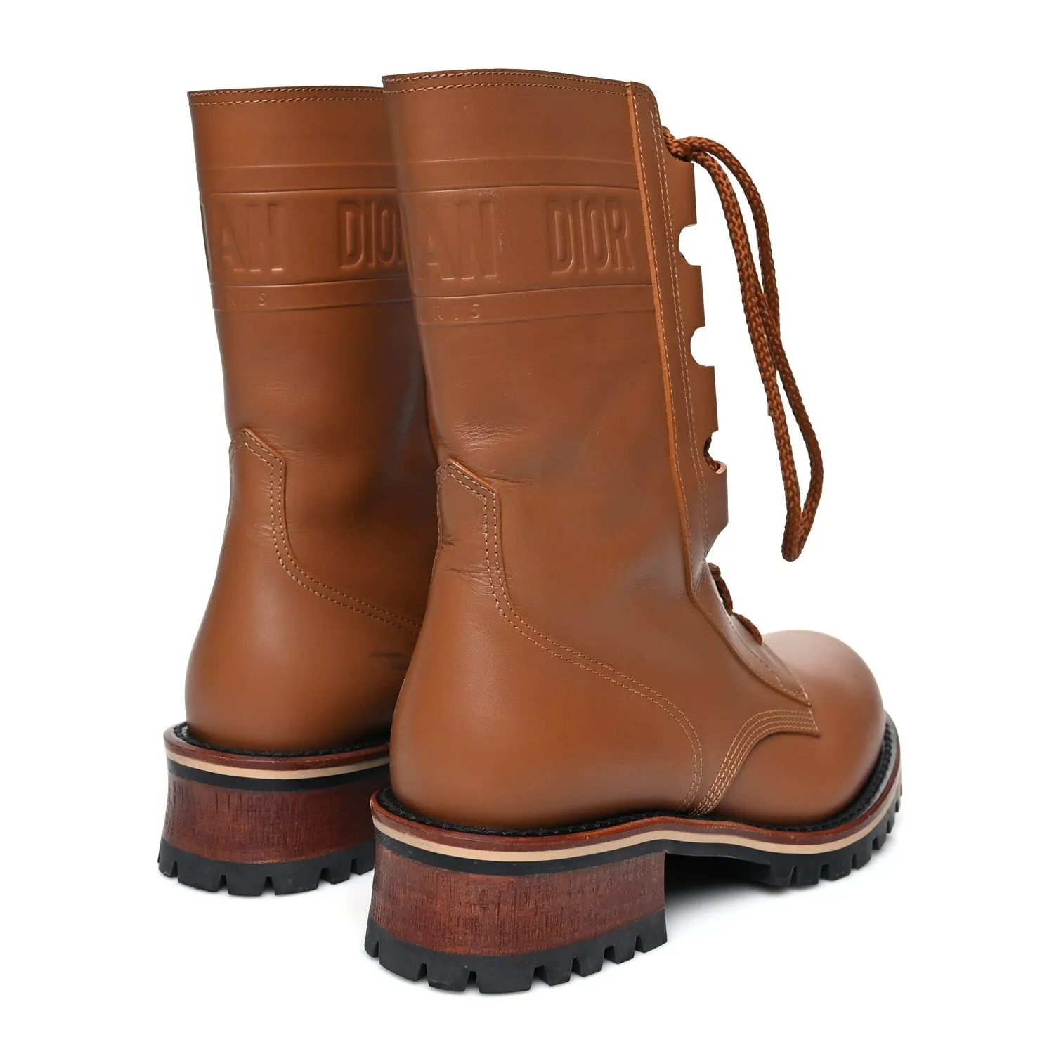 CHRISTIAN DIOR CALFSKIN QUEST COMBAT BOOTS