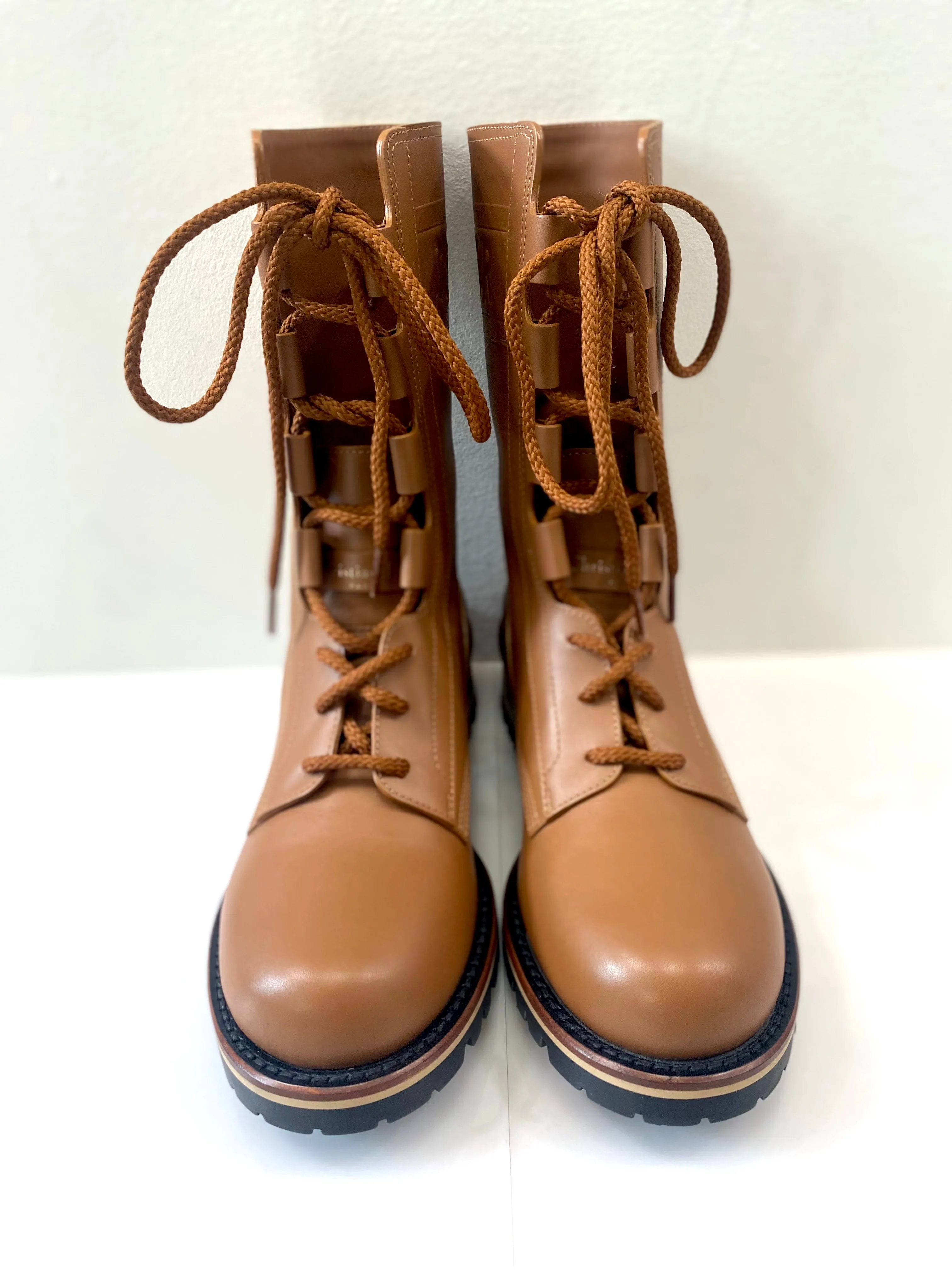 CHRISTIAN DIOR CALFSKIN QUEST COMBAT BOOTS