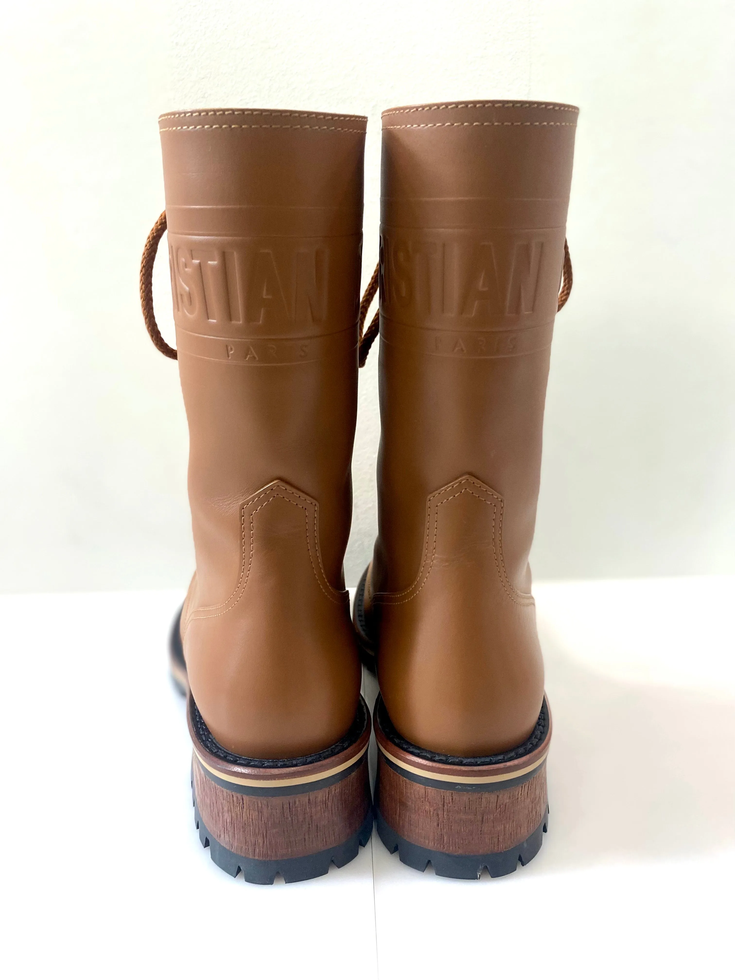 CHRISTIAN DIOR CALFSKIN QUEST COMBAT BOOTS