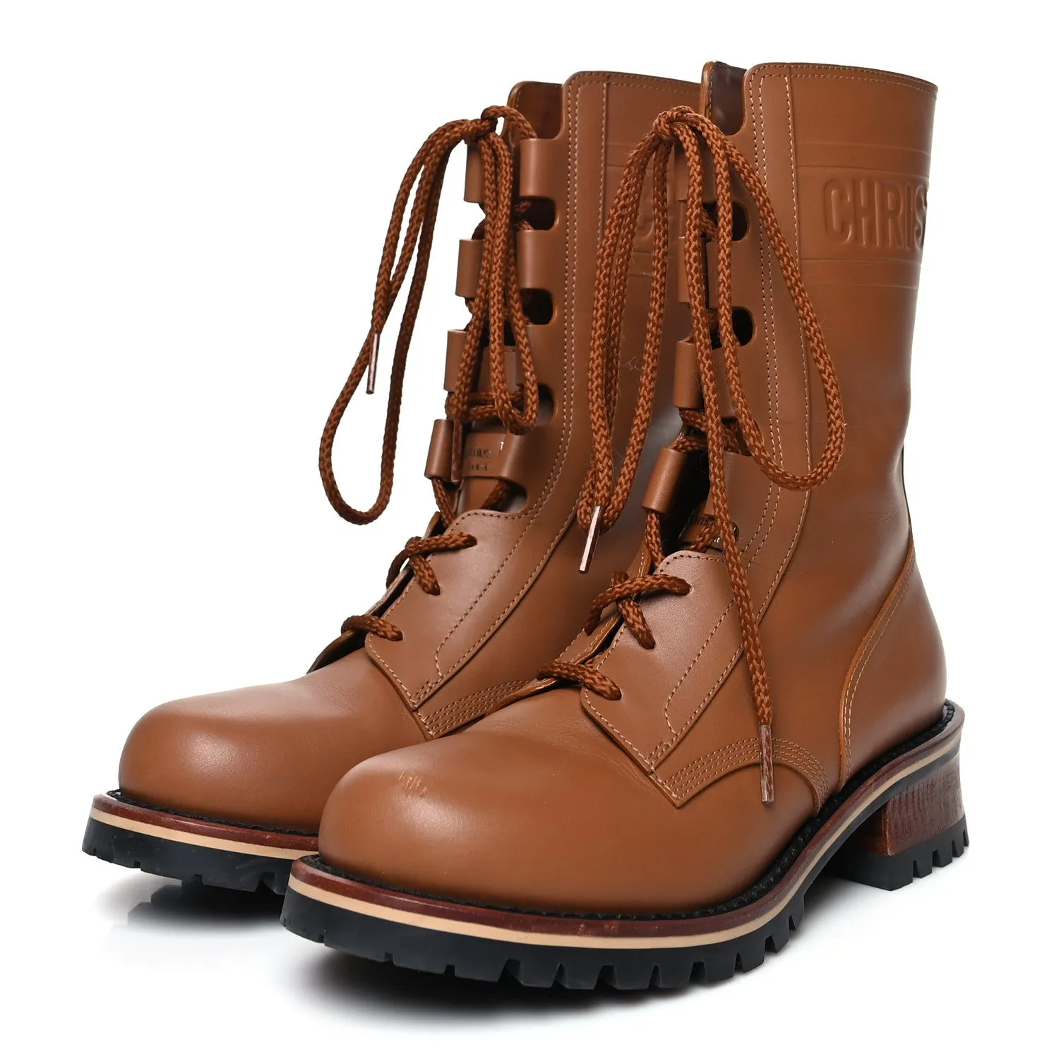 CHRISTIAN DIOR CALFSKIN QUEST COMBAT BOOTS