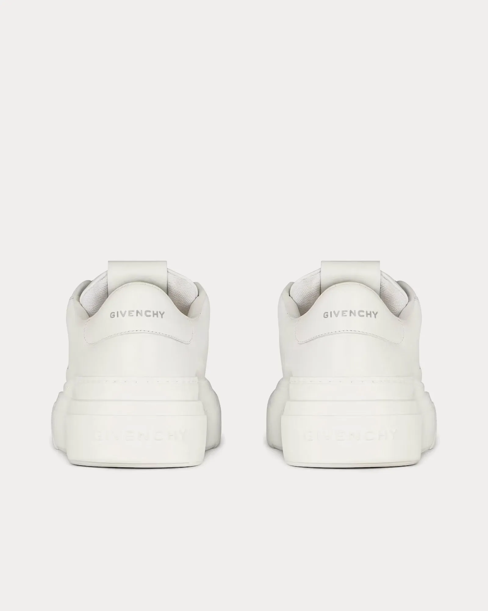 City Platform Leather White Low Top Sneakers