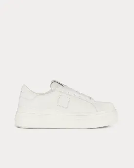 City Platform Leather White Low Top Sneakers