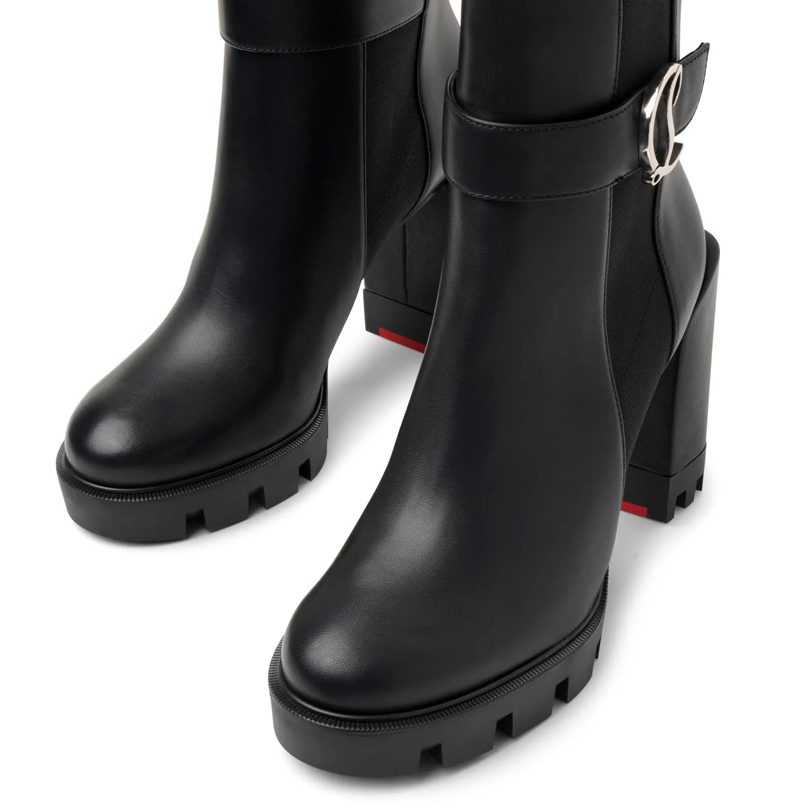 CL Chelsea Lug 100 black leather ankle boots