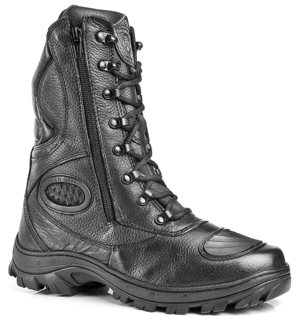 Combat Boots Tactical Black Leather with Zipper