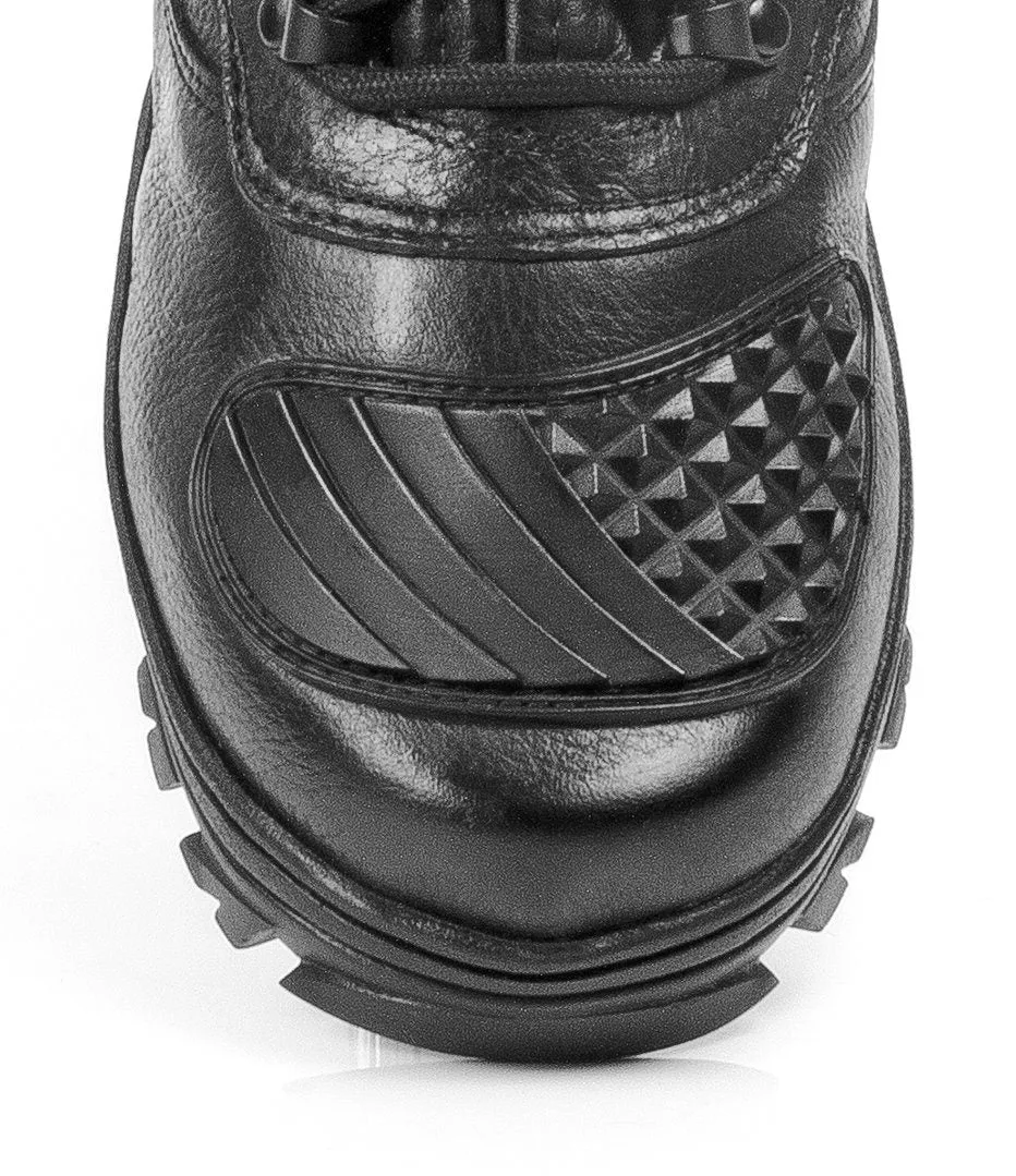 Combat Boots Tactical Black Leather with Zipper