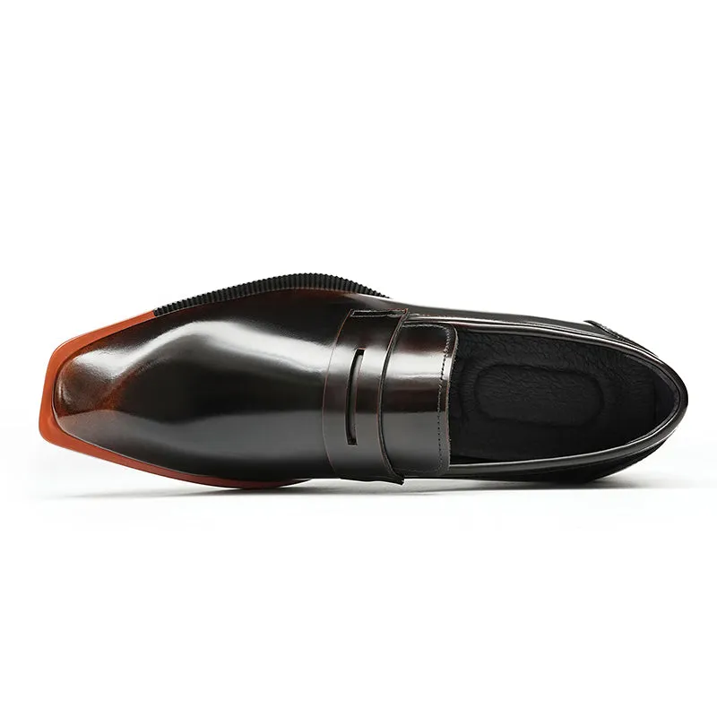 Diamoré Ebonique Croc Square Toe Brogues