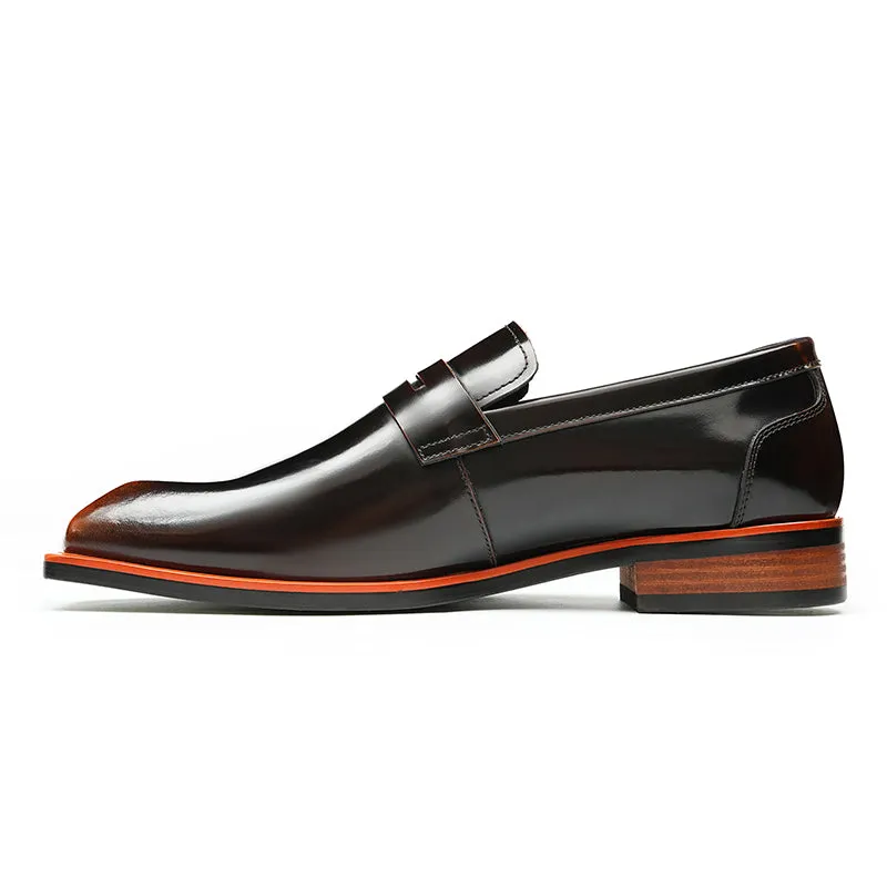 Diamoré Ebonique Croc Square Toe Brogues
