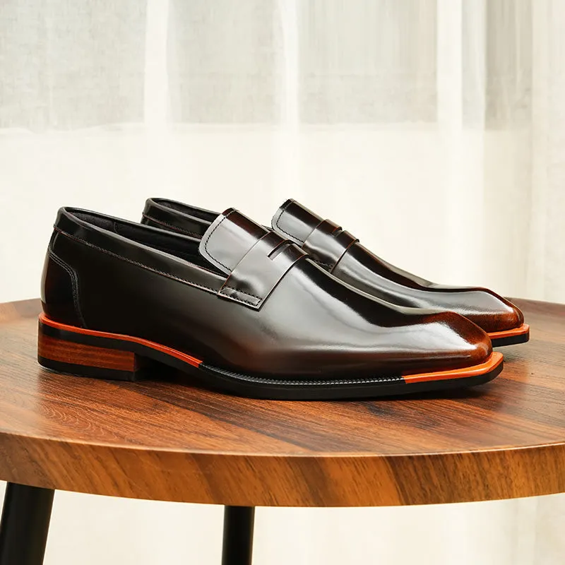 Diamoré Ebonique Croc Square Toe Brogues