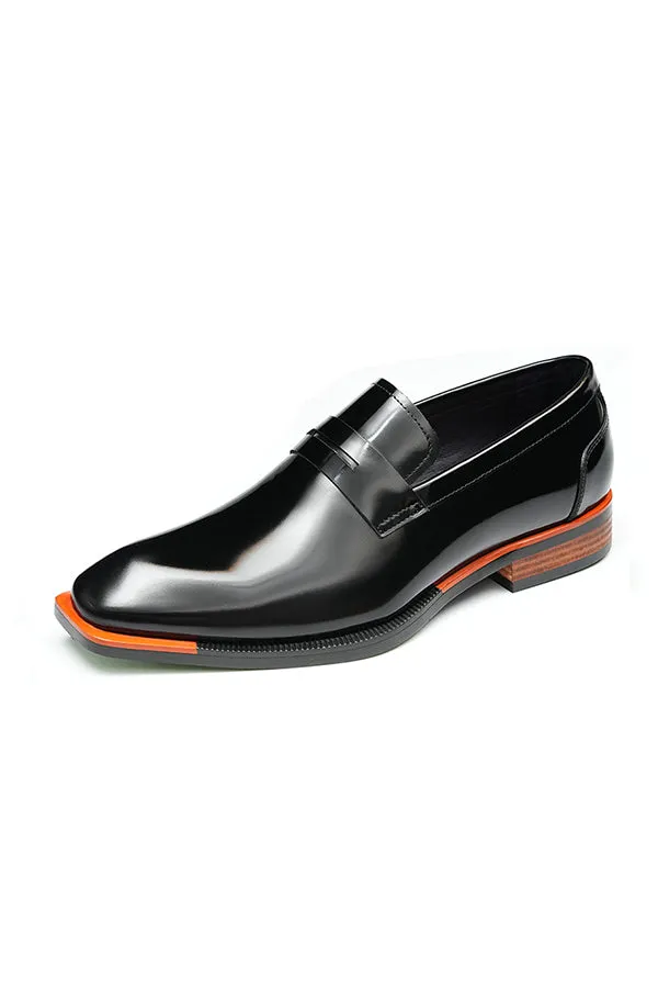 Diamoré Ebonique Croc Square Toe Brogues