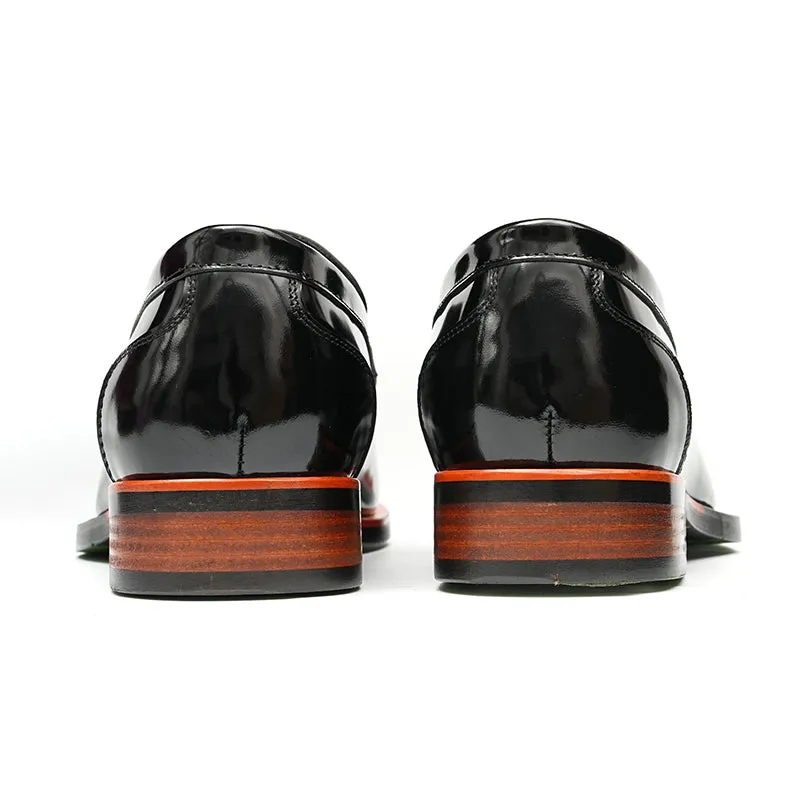 Diamoré Ebonique Croc Square Toe Brogues
