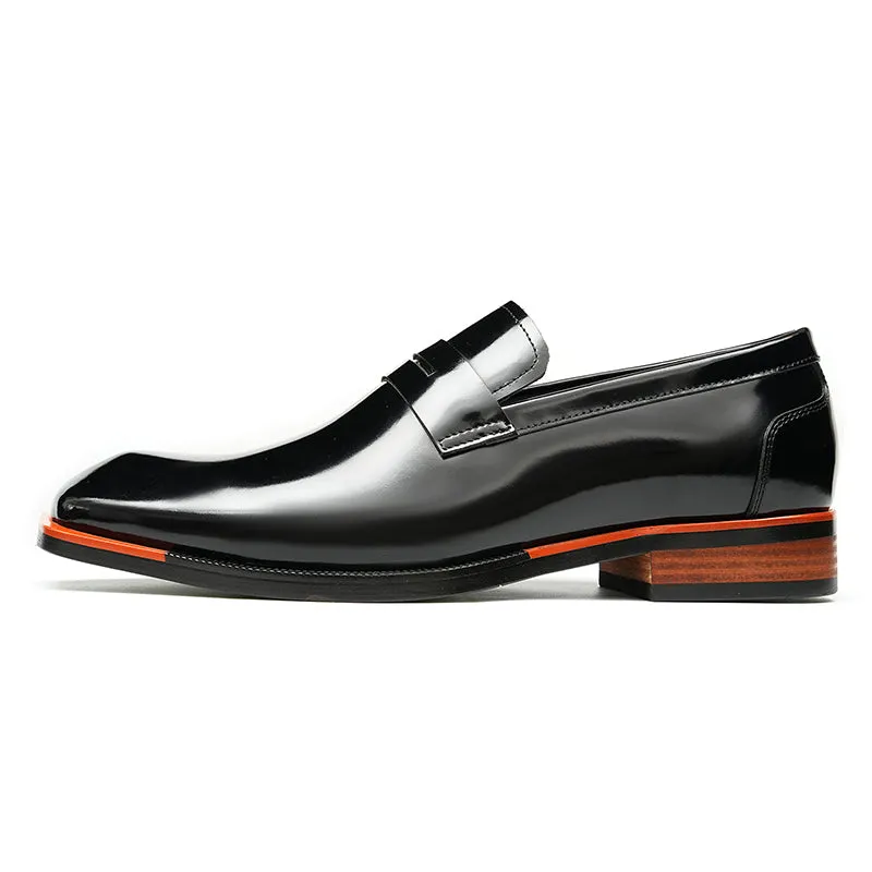 Diamoré Ebonique Croc Square Toe Brogues