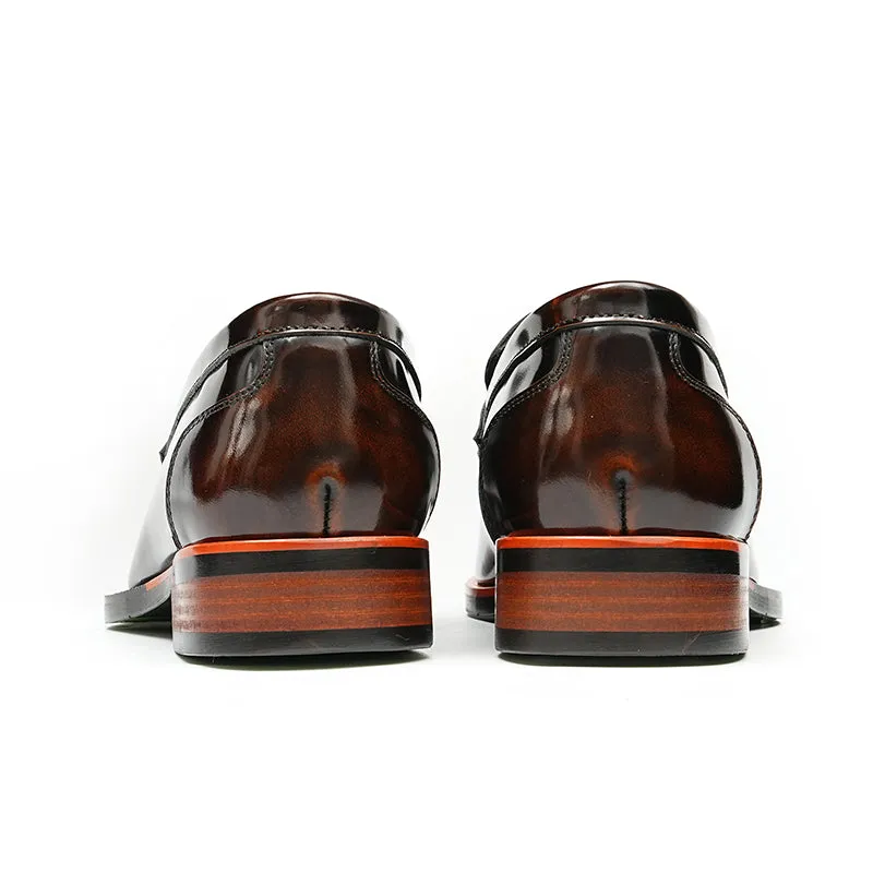Diamoré Ebonique Croc Square Toe Brogues