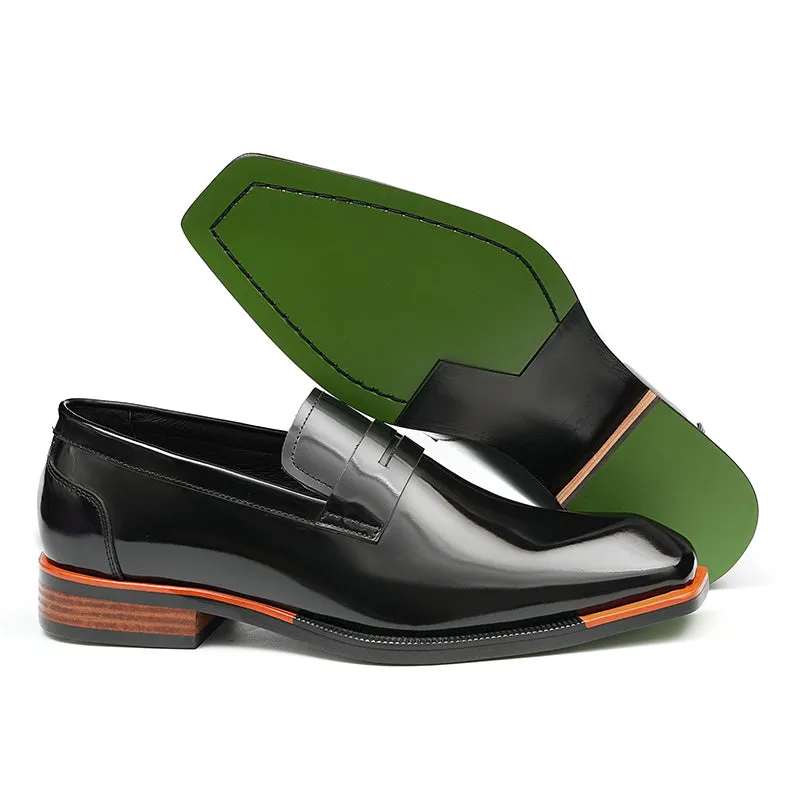 Diamoré Ebonique Croc Square Toe Brogues
