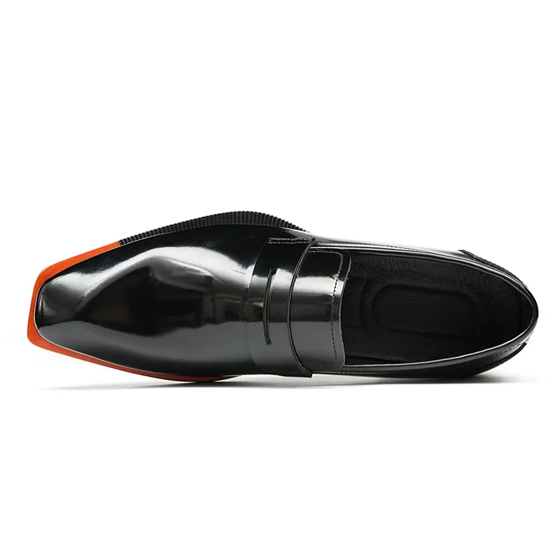 Diamoré Ebonique Croc Square Toe Brogues