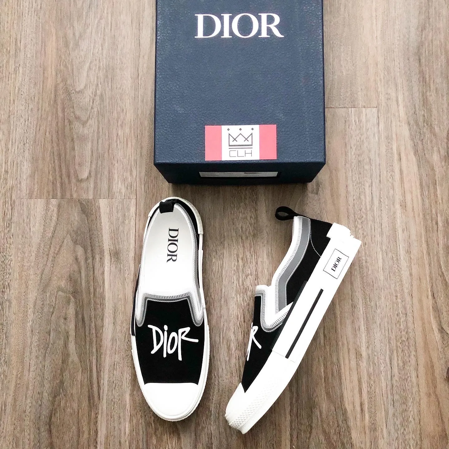 DIOR B23 SLIP-ON SNEAKERS