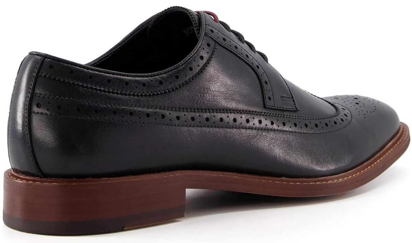 Dune London Superior Black Leather Mens Formal Brogue Casual Shoes