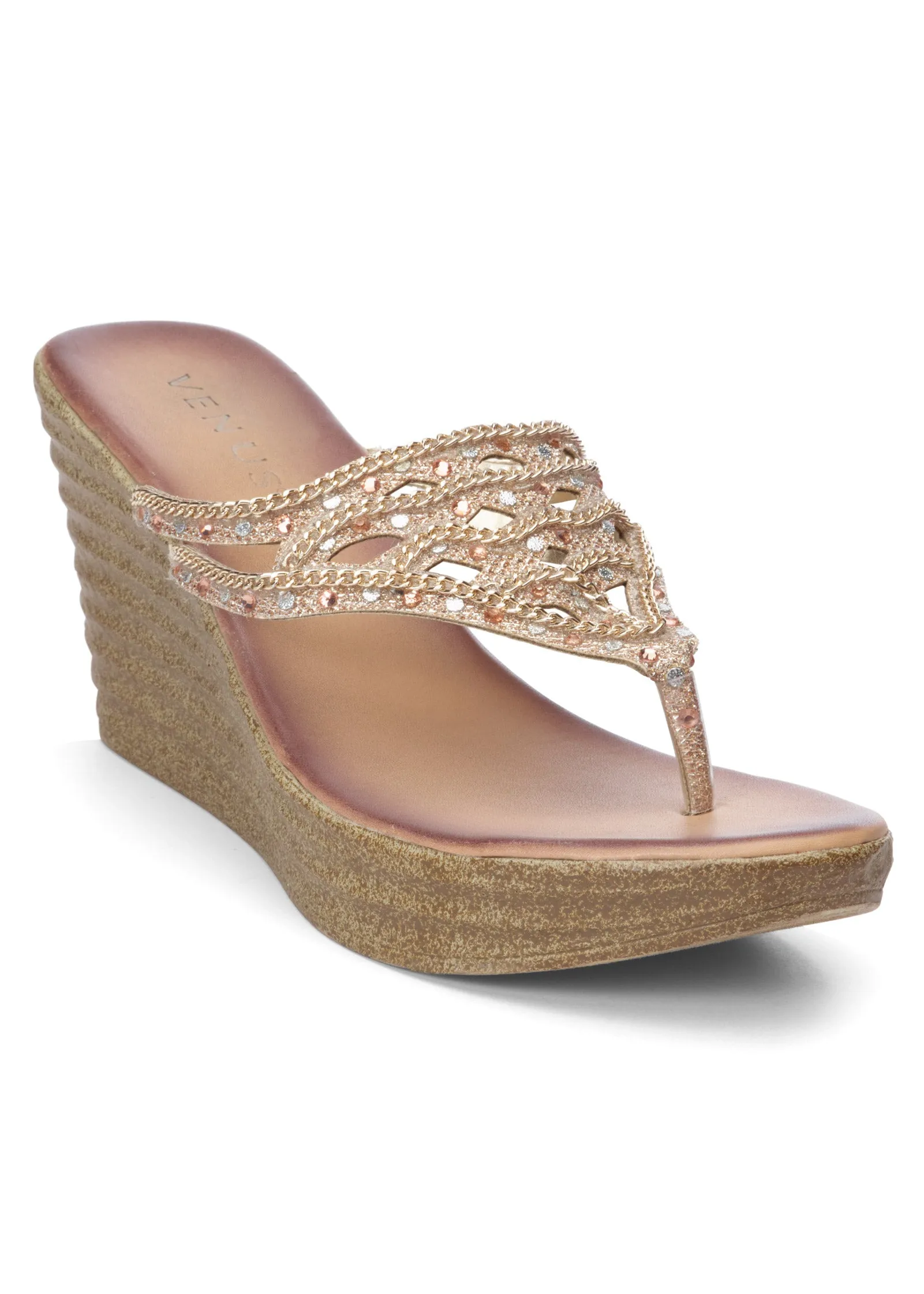 Embellished Wedges - Gold