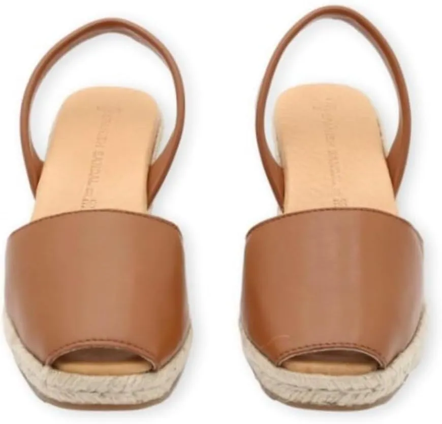 Espadrille Wedges for Women  Dressy Soft Leather Peep Toe Womens Wedge Sandals, Casual Summer Slip on Espadrilles