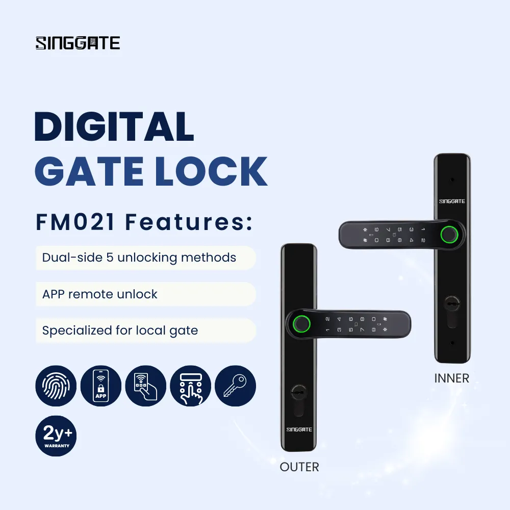 FR006 Door   FM021 Gate Digital Lock Bundle