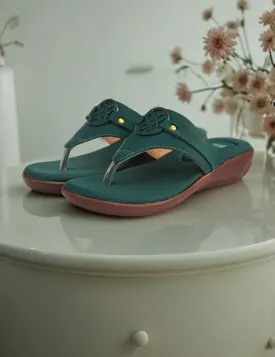 Green Wedges Collection Slippers