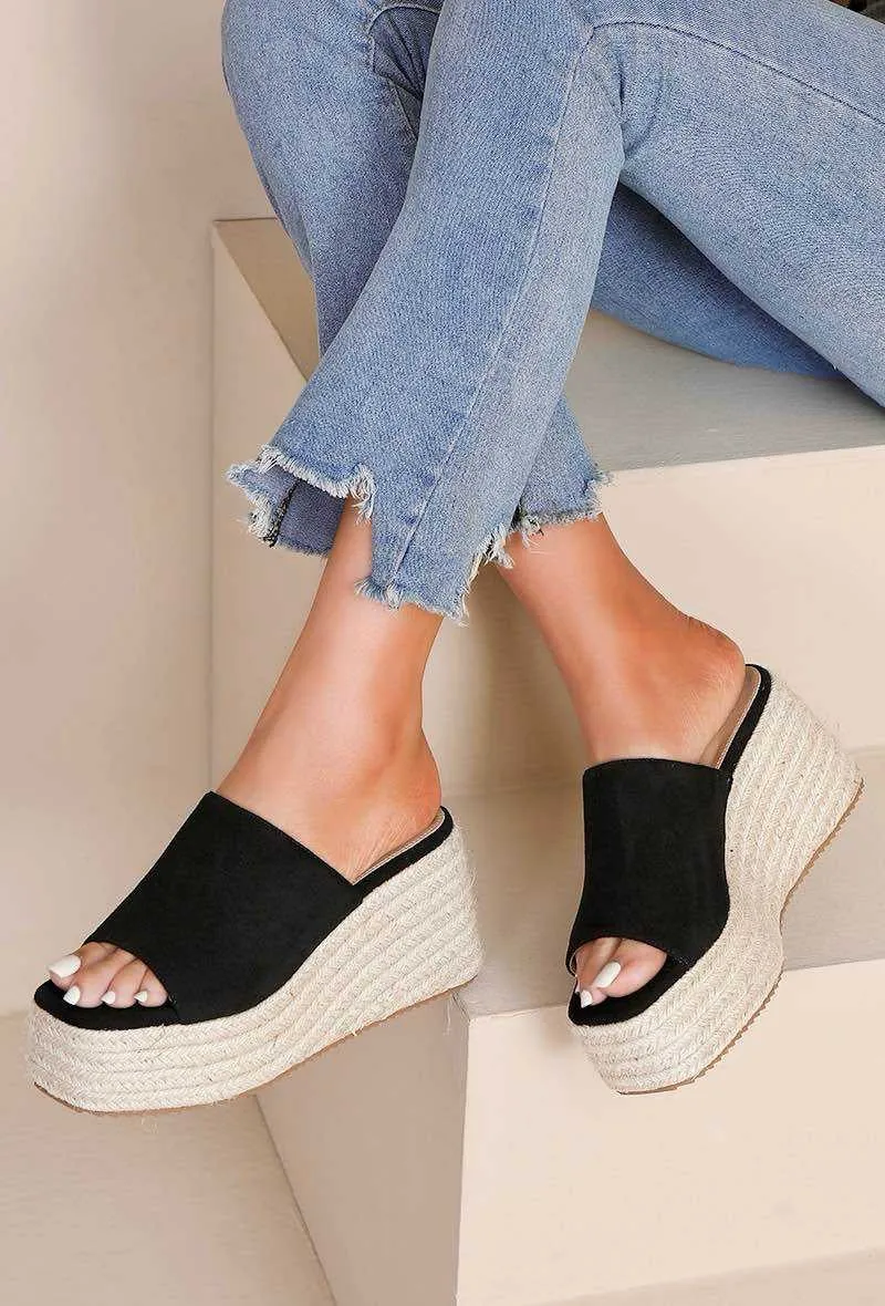 IVANA WOVEN ROPE DETAIL WEDGES