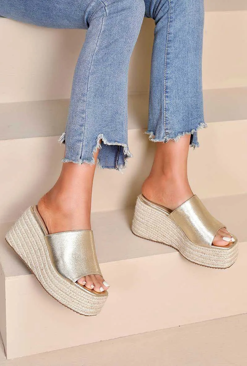 IVANA WOVEN ROPE DETAIL WEDGES