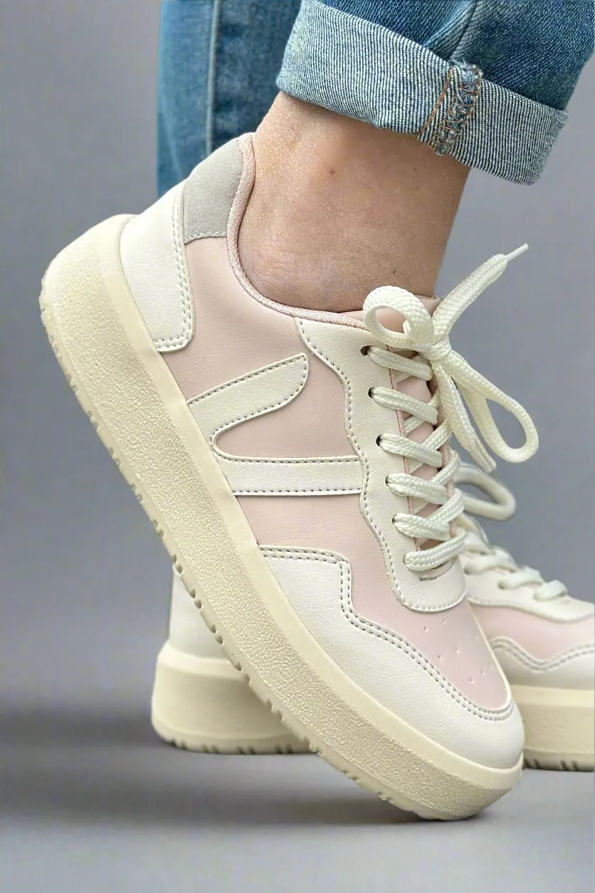 Ivy Platform Sneakers - Blush
