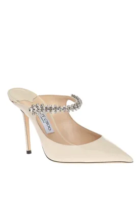 JIMMY CHOO CREAM BING STILETTO MULE PUMPS