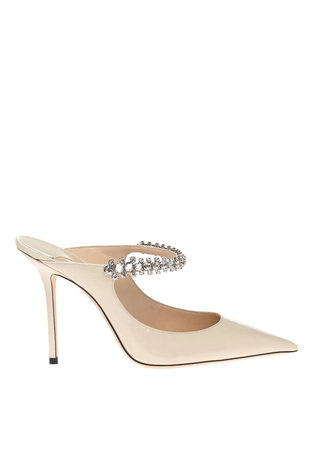 JIMMY CHOO CREAM BING STILETTO MULE PUMPS