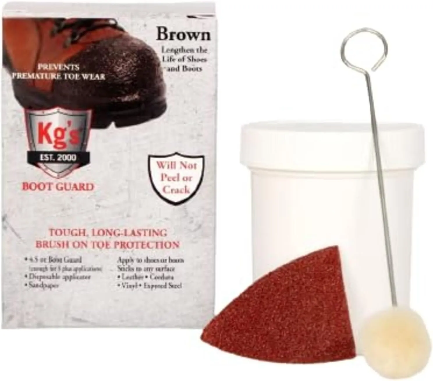 Kg's Boot Guard Brush On Toe Protection ?C Brush On Liquid for Tough, Long-Lasting Safety Protection on Boots