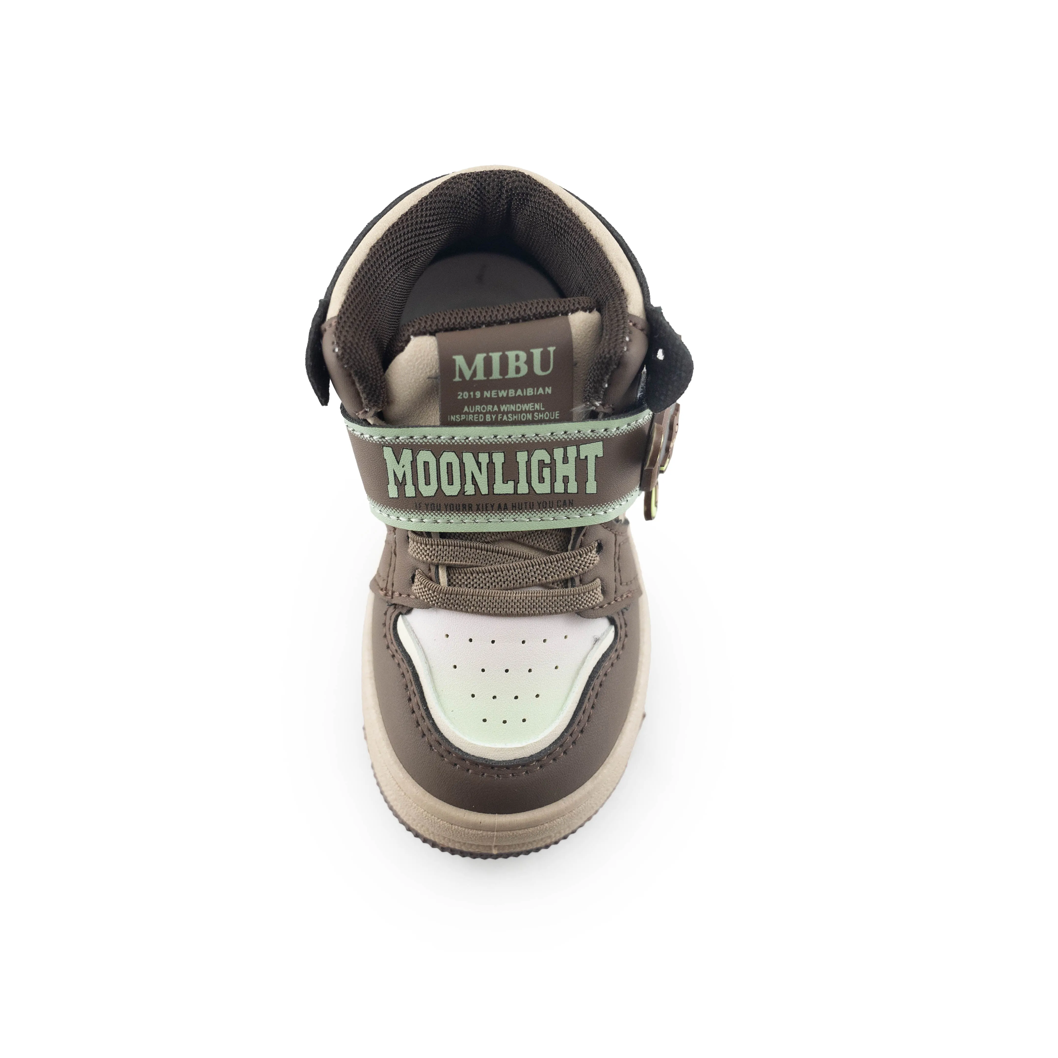 Kids' Cute Bear High-Top Sneaker SY183 Brown