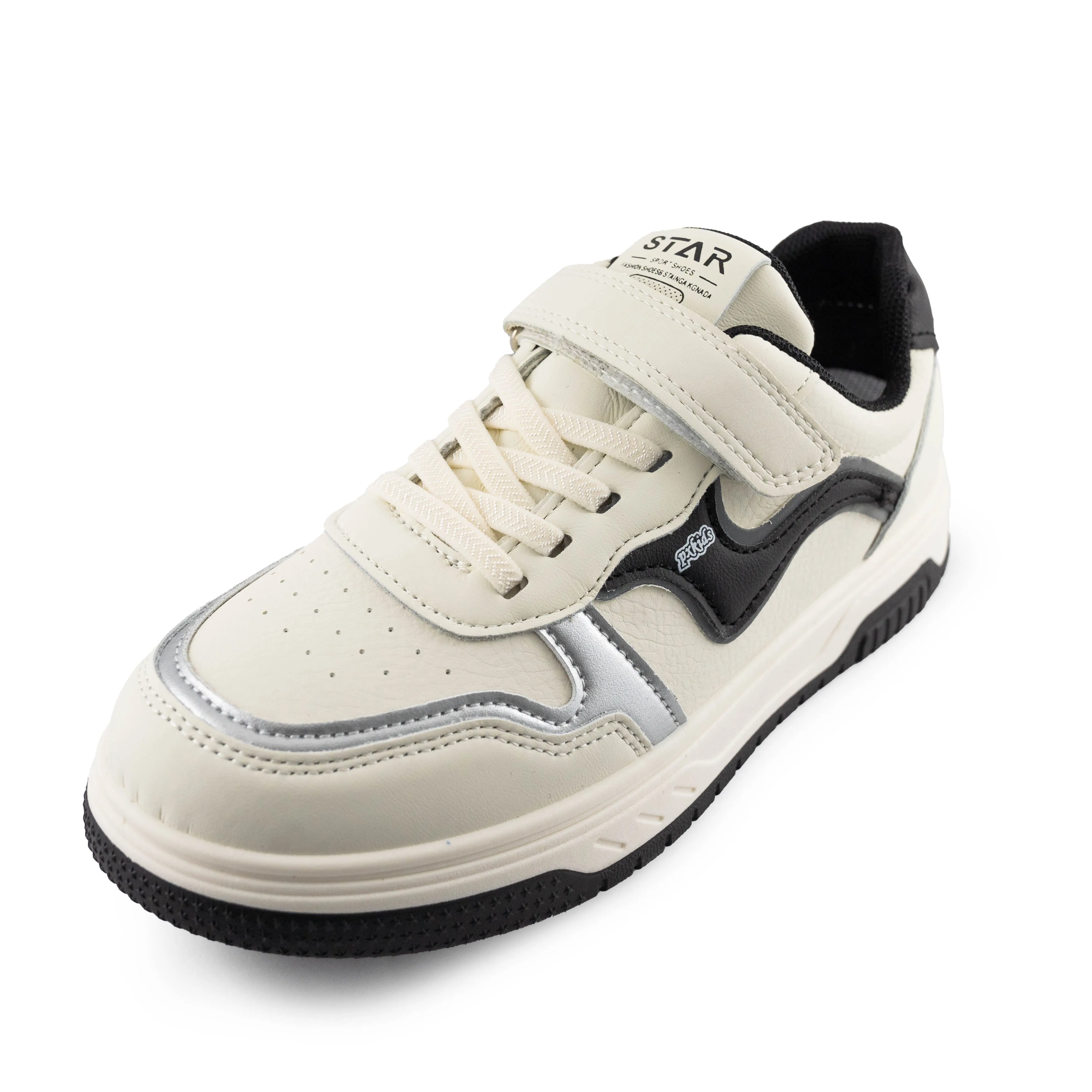 Kids'/Youth Retro Low-Top Sneakers - A12 Black