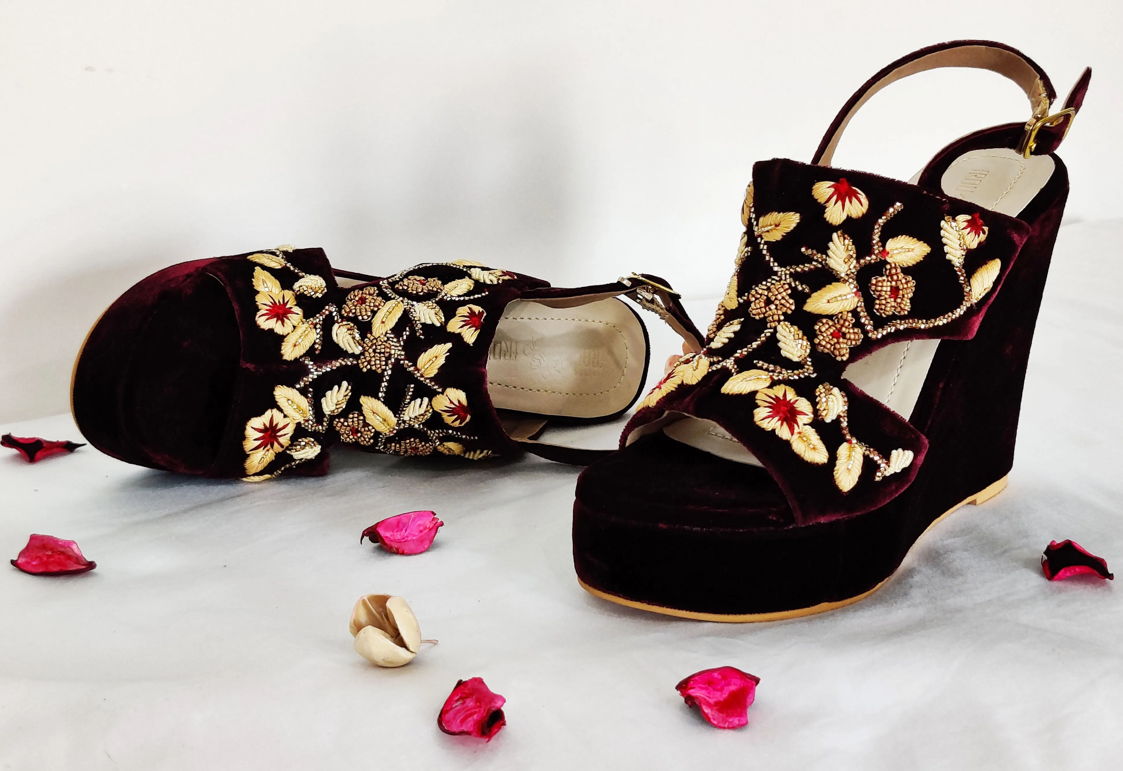 Kiyana Velvet Wedges