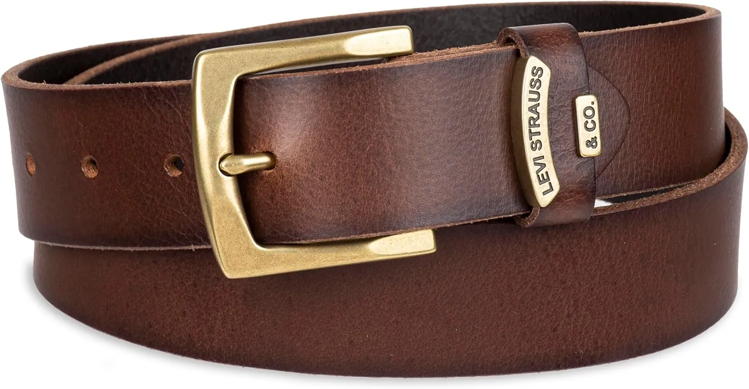 Levi??s Men??s Casual Everyday Leather Jean Belt