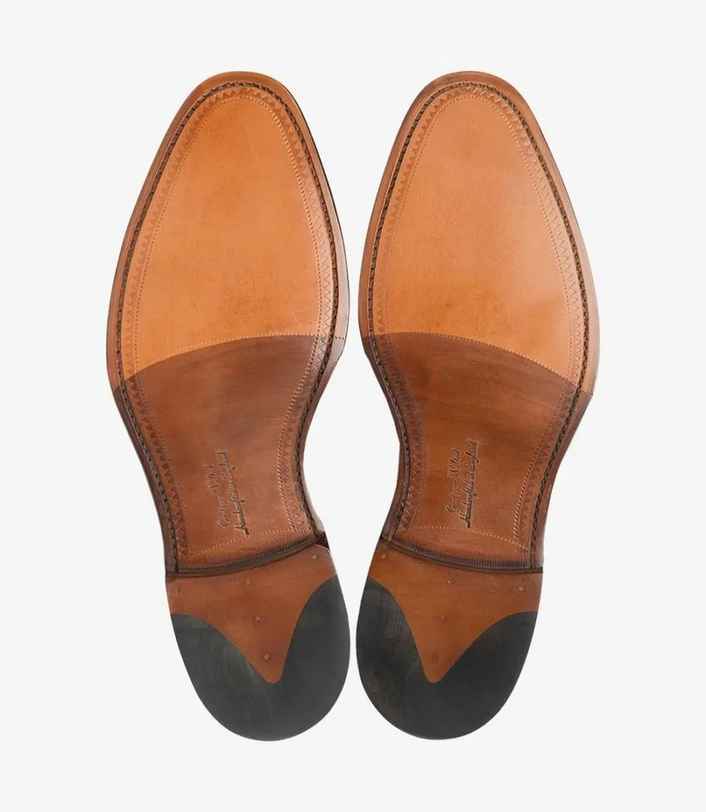LOAKE BUCKINGHAM BROWN OXFORD BROGUE LEATHER SOLE F-MEDIUM
