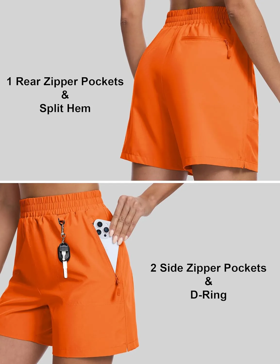 MAGCOMSEN Women's 5" Hiking Cargo Shorts UPF 50  Quick Dry Lightweight Golf Athletic Casual Summer Shorts with Pockets